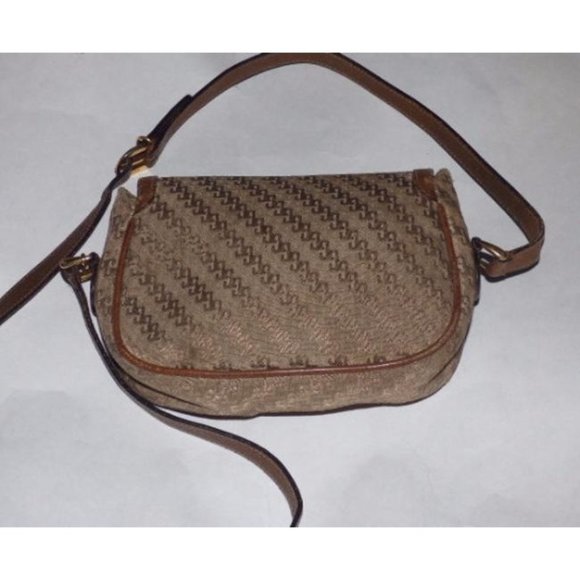 Gucci Vintage Dark Khaki Crossbody Envelope Top Square G Logo Print Canvas - Picture 5 of 5